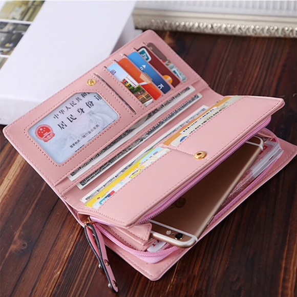 Black Vegan Leather Cat Clutch Wallet - Picture 5 of 13